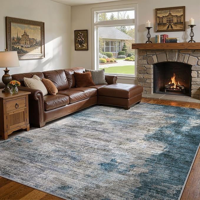DMOYEST 10x14 Area Rug for Living Room, Washable & Non Slip Large Indoor Carpet by DMOYEST