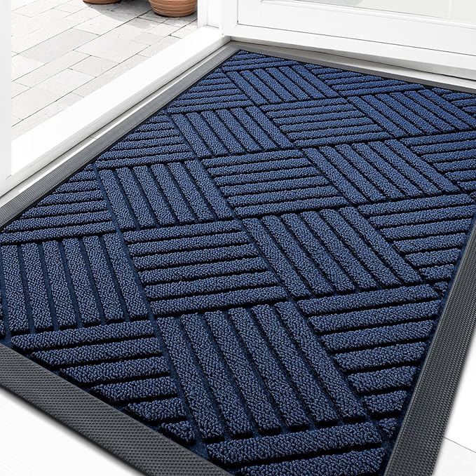 OLANLY Front Door Mat Outside Entrance 29.5x17, Heavy Duty Sturdy Natural by OLANLY
