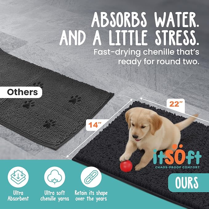 Dog Rugs for Muddy Paws 22x14 | Cleaner Mud Free Floors | Muddy Dogs Mats for - Image 3