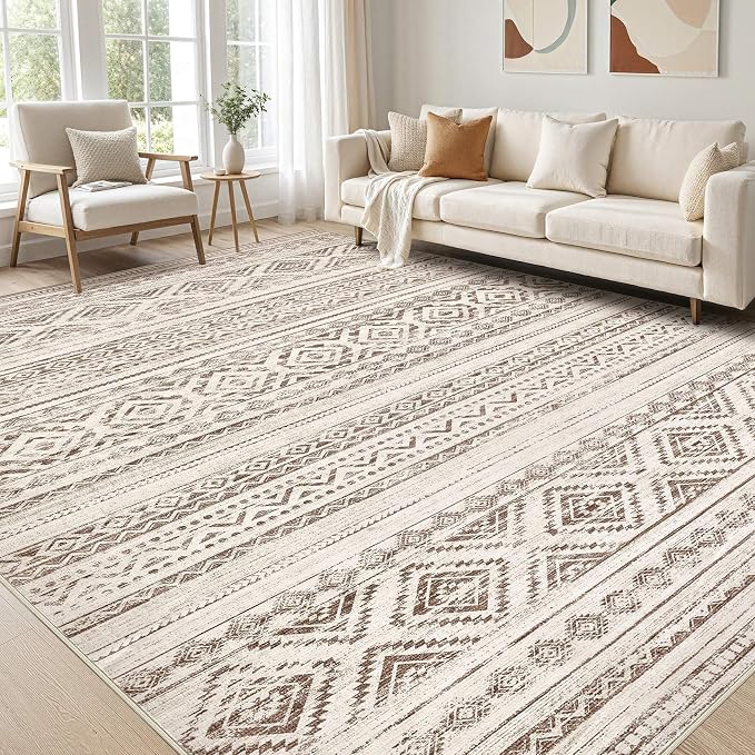 cotiled 10x14 Area Rugs Living Room Rug: Washable Boho Rugs by COTILED