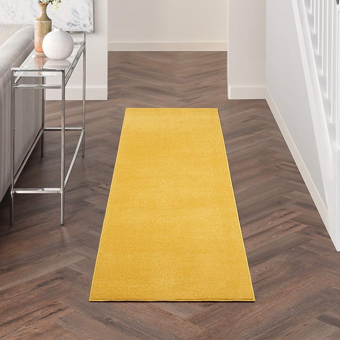Nourison Home Nourison Essentials Yellow 2'2" x 10' Area Rug by NourisonHome