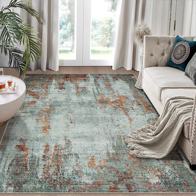 6x9 Area Rugs for Living Room Rug Washable: Modern Rug for Dining Room Bedroom by Aelenmu