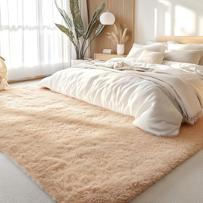OLANLY 6x6 Area Rugs for Living Room Bedroom, Machine Washable Soft Fluffy - Image 3