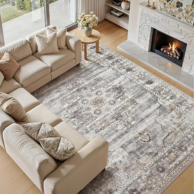 Washable 10x12 Area Rug for Living Room by JessibouAreaRug