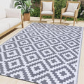 Smiry Waterproof Outdoor Rug 9x12 ft, Reversible Plastic Straw Patio Camping by Smiry