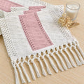 Boho Table Runner for Home Decor 12x72 Pink Fall Farmhouse Decor | 72 Inches by FEXIA