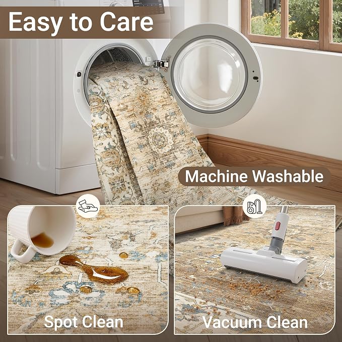 befbee Washable Area Rug 8x10, Large Soft Rugs - Image 5