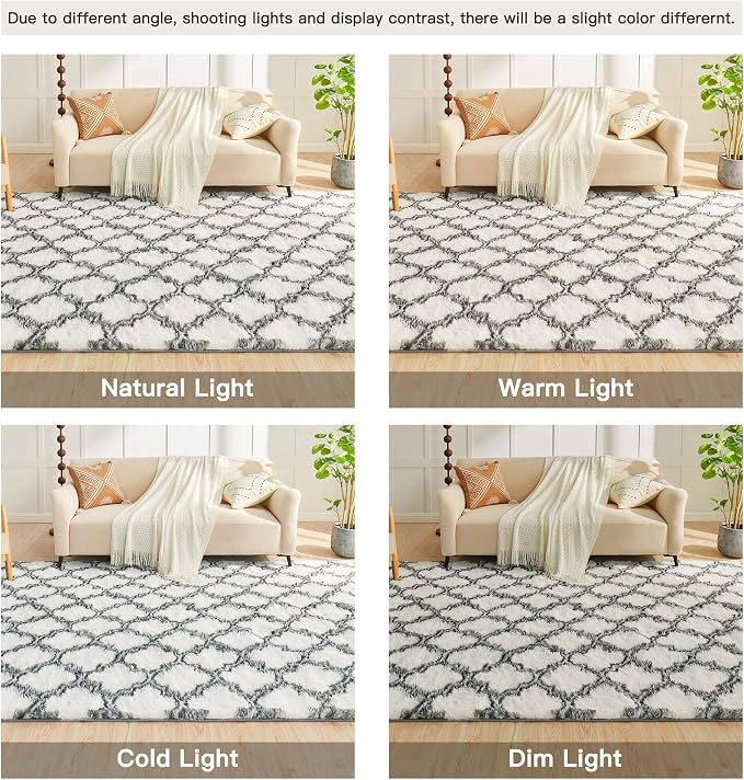 Litanika 8x10 Geometric Shag Area Rug - Image 7