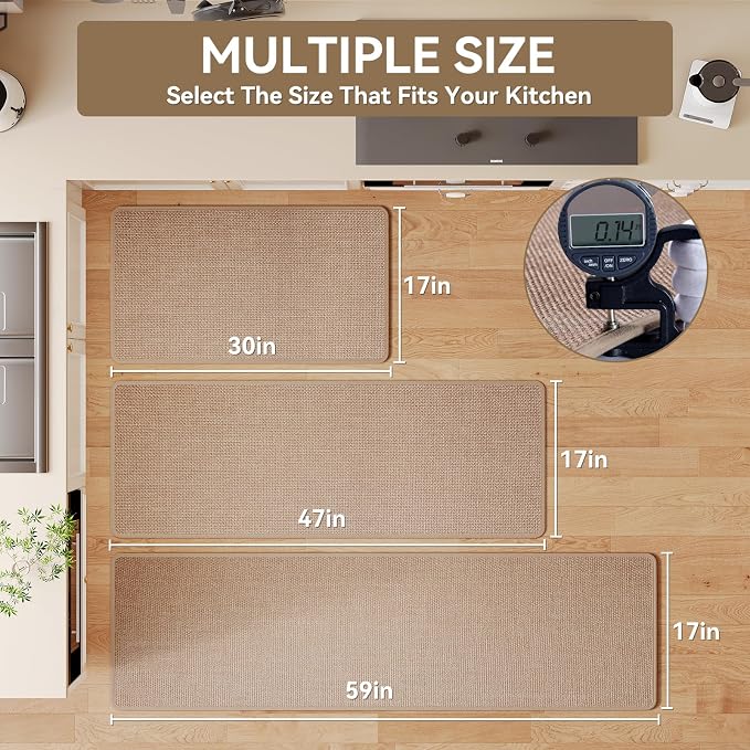 YDKGL Durable Non-Slip Kitchen Mats，Kitchen Mats in Front of Sink, Quick Drying - Image 2