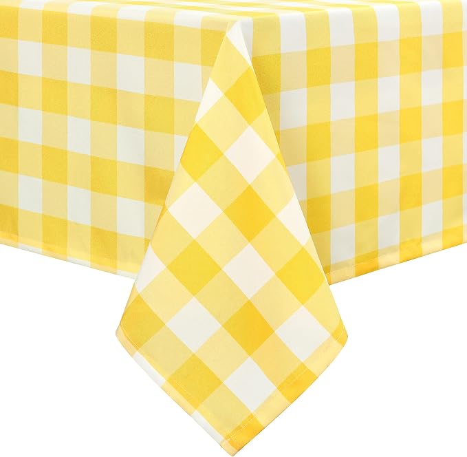 54 x 108 Inch Checkered Tablecloth Rectangle by Hiasan