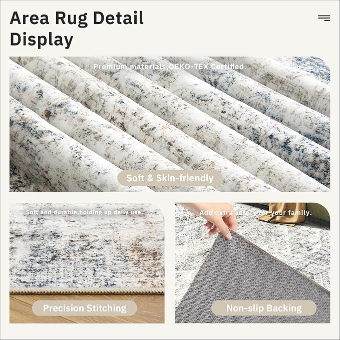Soalmost Runner Rug 2x6 Washable Non-Slip Kitchen Runner Rugs - Image 6