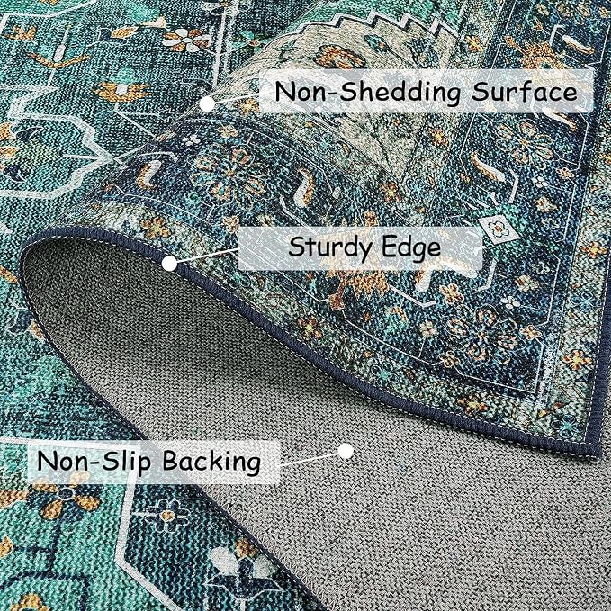 Moynesa Ultra-Thin Washable Runner Rug - Image 3