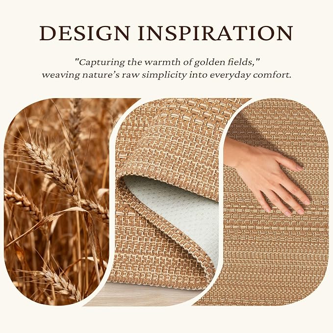 MatEssenz 2x4 Washable Rug, Textured Natural Woven Low-Profile Small Runner - Image 3