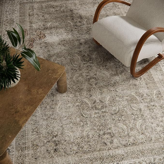 Washable Area Rugs for Living Room: 8x10 Bedroom Rug Boho Vintage Area Rug - Image 4