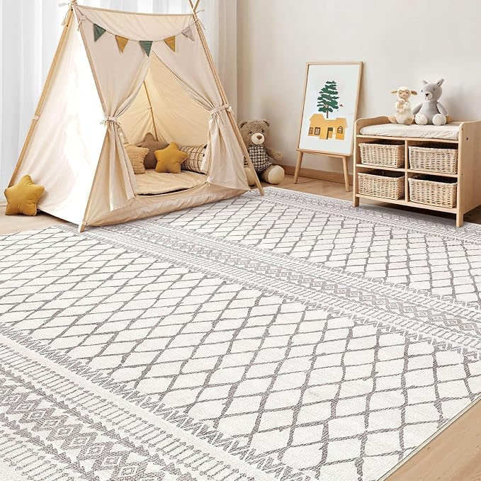 cotiled 8x10 Area Rugs Living Room Rug: Washable Boho Rugs - Image 8
