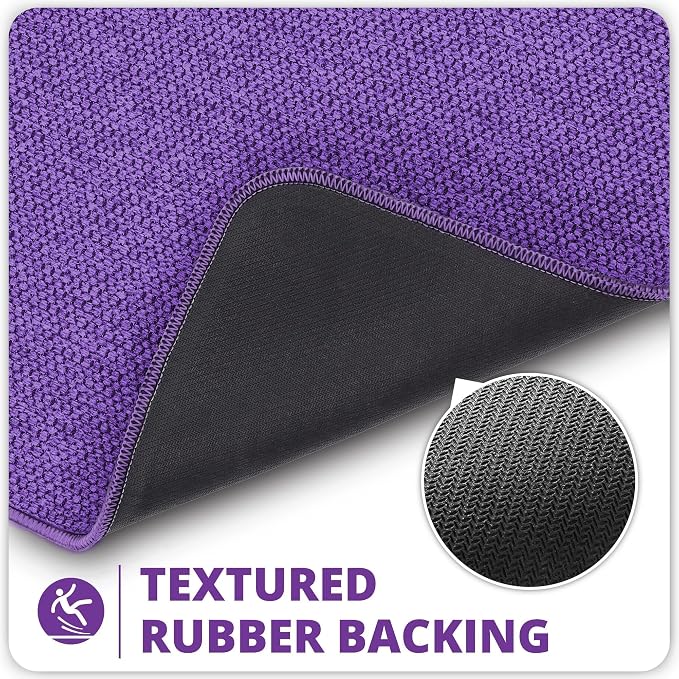 Bosap Toilet Rugs U Shaped Bathroom Rug, Machine Washable Non Slip Quick Dry - Image 4