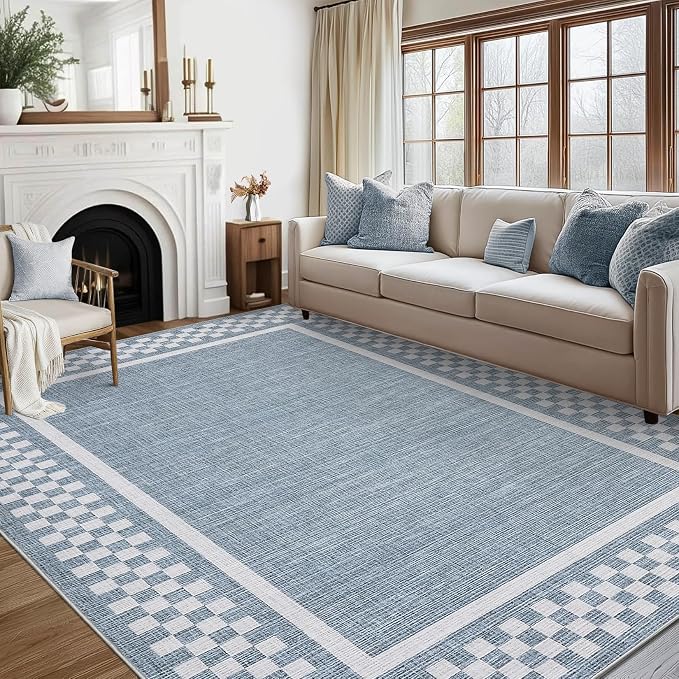 GarveeHome Area Rug 6x9 Large Living Room Modern Border Throw Rug - Image 9
