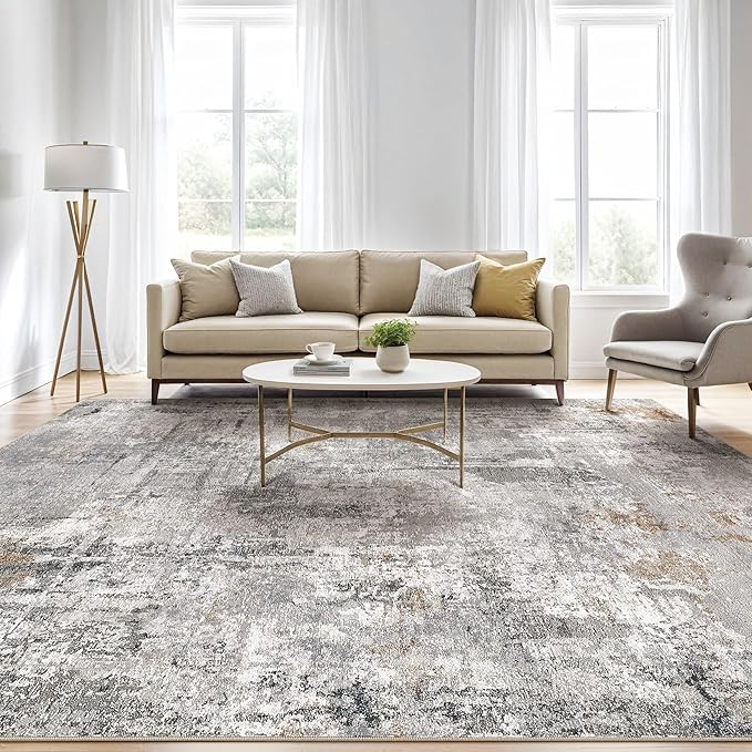 6x9 Area Rugs Washable Rug: Large Abstract Modern Soft Stain Resistant Indoor - Image 5