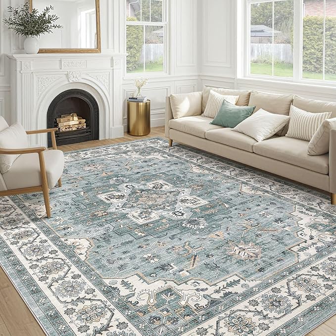 Vintage Living Room Area Rug 9x12 by COTILED