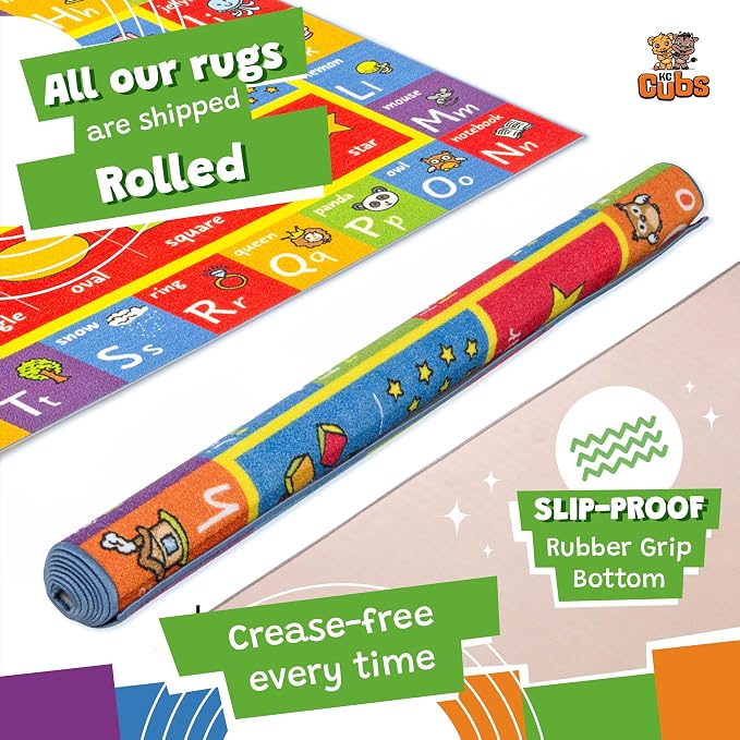 KC Cubs: Educational Rug: ABC Alphabet, Numbers & Shapes - Image 2