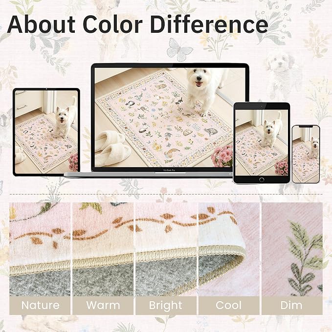 Soalmost Dog 8x10 Pink Area Rugs - Image 8