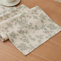 French Pastoral Farmhouse Table Runners, 13x48 Inch Green | 100% Organic Cotton by Unknown