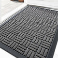 OLANLY Front Door Mat Outside Entrance 33x21, Heavy Duty Sturdy Natural Rubber by OLANLY