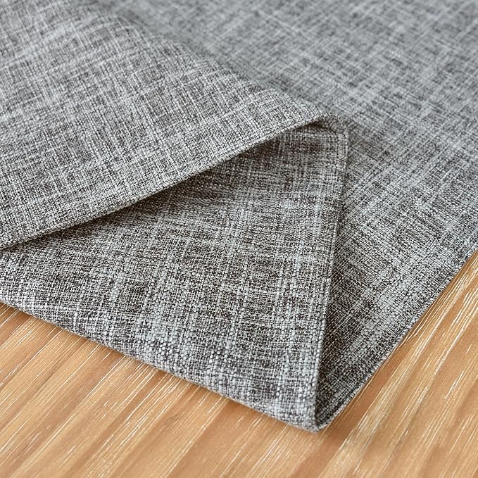 NEWISHER Reversible Double Layer Table Runner Faux Linen Fabric 13x48inch | - Image 4