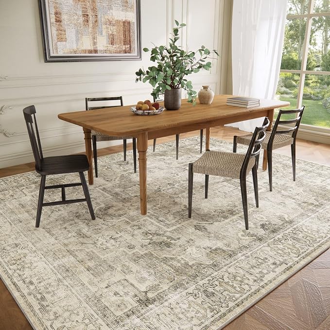 10x12 Area Rugs for Living Room: Bedroom Rug Boho Vintage Rugs Stain Resistant - Image 5