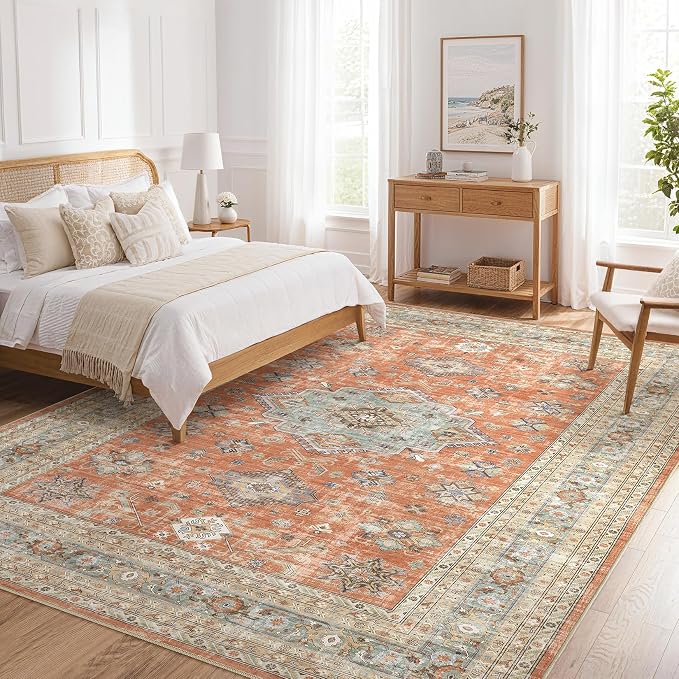 Vintage Living Room Area Rug 6x9 - Image 8