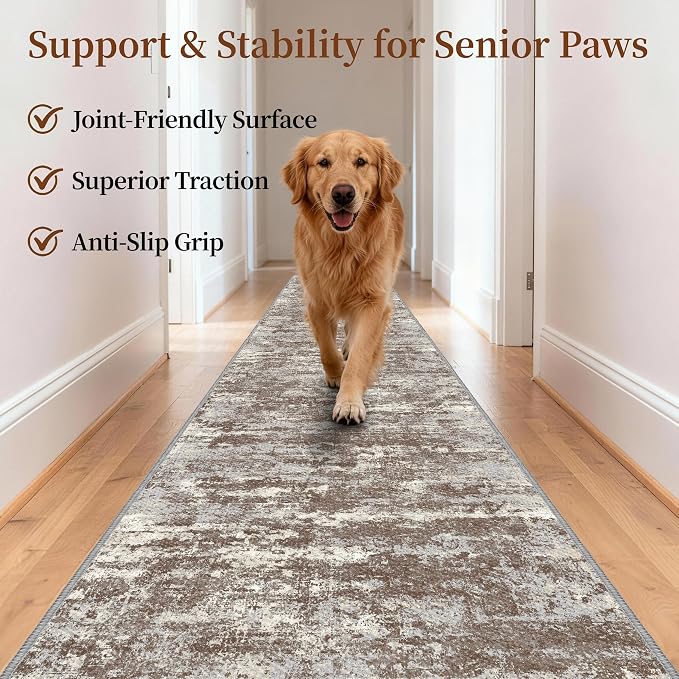 Washable Carpet Runners for Hallway 12ft-Non Slip Floor Runners for Dogs - Image 3