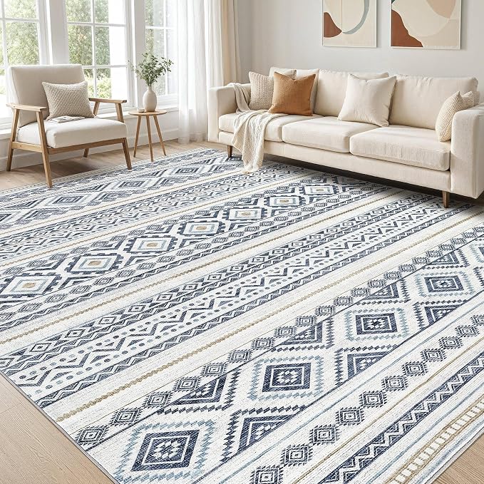 cotiled 5x7 Area Rugs Living Room Rug: Washable Boho Rugs by COTILED