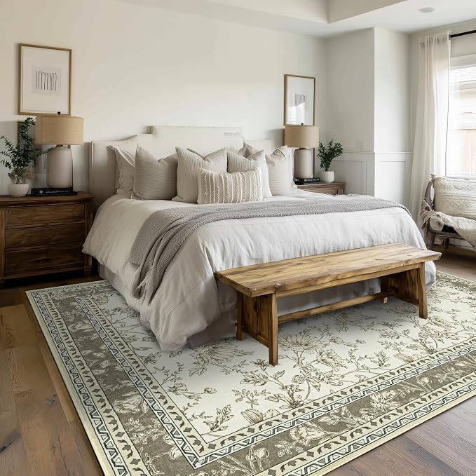 Large Neutral Beige Area Rug 10x12 - Image 2