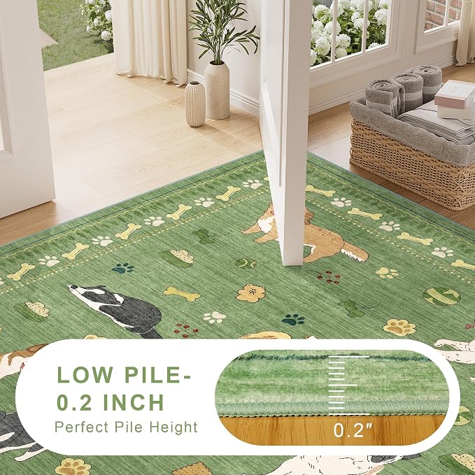 DUKINO 3x5 Area Rug, Lightweight Washable Entryway Rug - Image 7