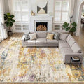 10x14 Area Rugs Living Room: Washable Large Abstract Modern Soft Stain by LOONGRUG