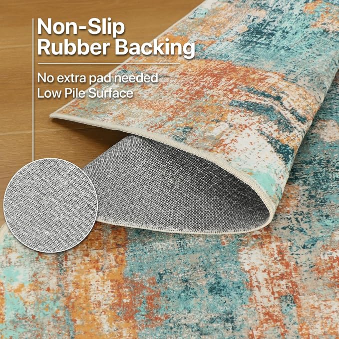 BEIMO Area Rugs 6x9 for Living Room Bedroom, Modern Abstract Machine Washable - Image 7