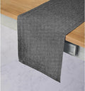 Solino Home 100% Pure Linen Table Runner Charcoal Grey, Athena 14 x 108 in | by SolinoHome