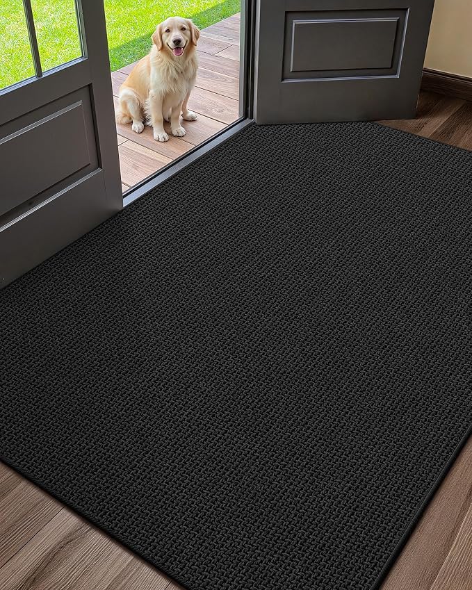 Color&Geometry Ultra Thin Indoor Door Mat 36"x56", Non Slip Rubber Backed Dirt by COLORG