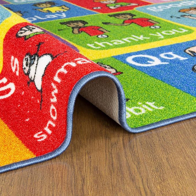 KC Cubs 5x7 ABC Alphabet ASL Sign Language Rug – Educational Non-Slip Carpet - Image 10