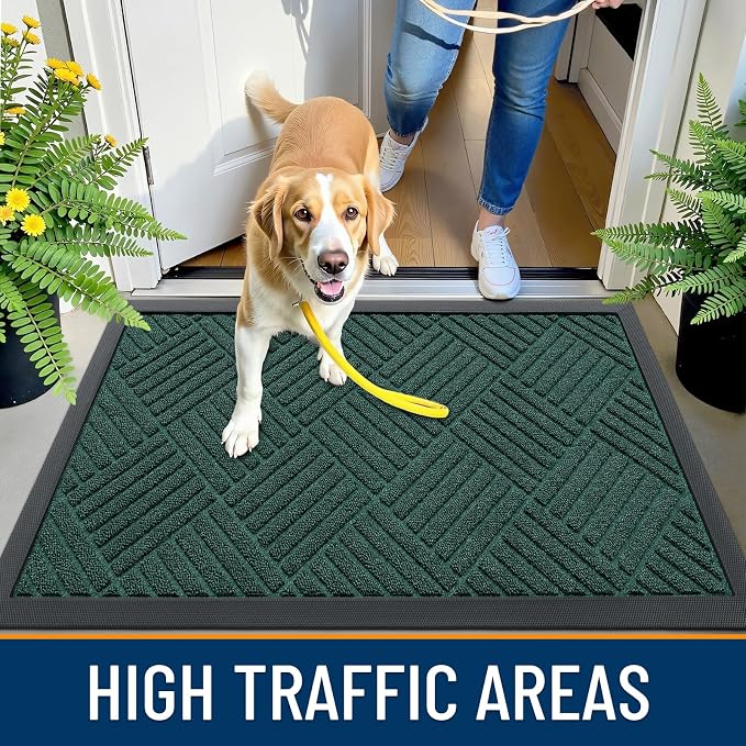 OLANLY Front Door Mat Outside Entrance 29.5x17, Heavy Duty Sturdy Natural - Image 6