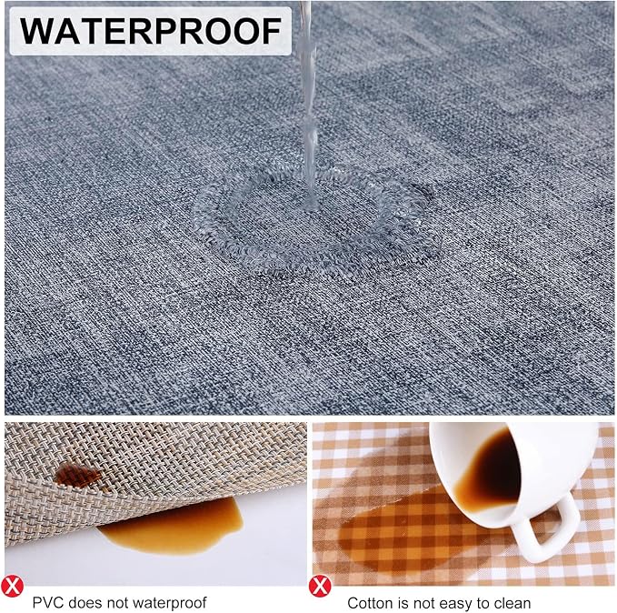 Faux Leather Heat Resistant Placemats 12 Packs, Waterproof Wipeable Dining PU - Image 4