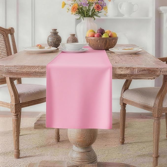 MEANMOY Pink Table Runner 36 Inches Long Waterproof Washable Table Runners | by MEANMOY