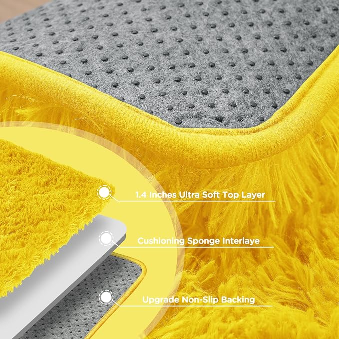 8x10 Yellow Area Rugs for Living Room, Large Fluffy Shag Rug for Bedroom Nursery - Image 7