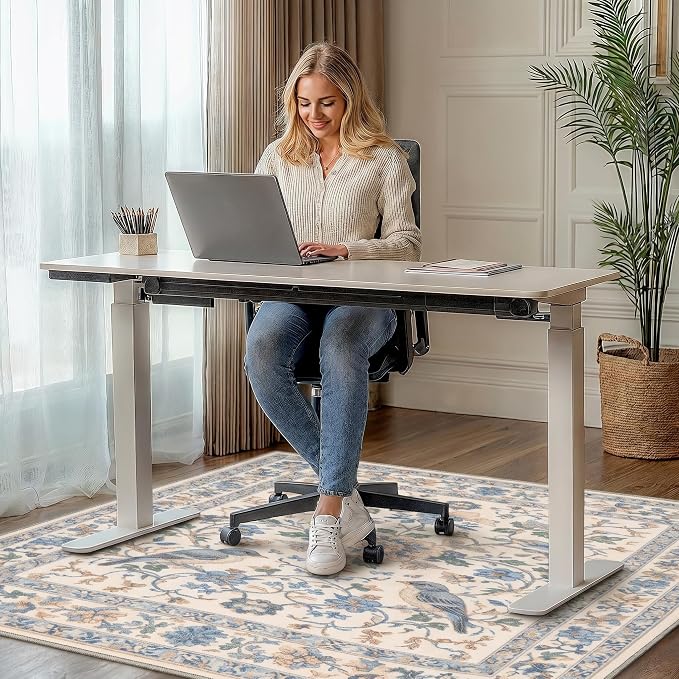 48"x60" Office Chair Mat for Hardwood Tile Floor, Under Desk Carpet Protector - Image 2