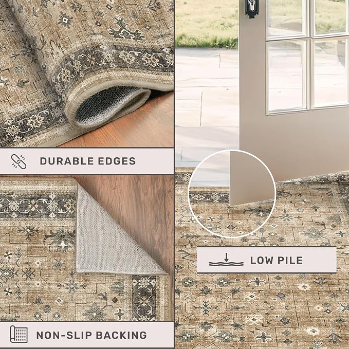 Boho Earth Tone 4x6 Large Entryway Rug - Image 5