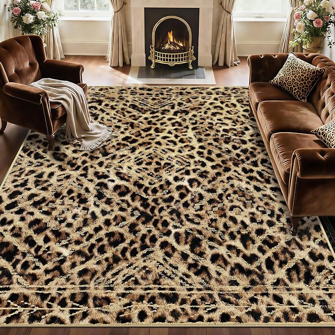 BESTSWEETIE Area Rug 5x7 Rug Machine Washable Non-Slip Low Pile Print Pattern by BESTSWEETIE