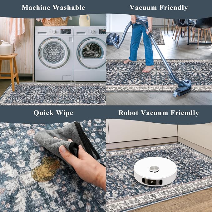 2x3 Non-Slip Washable Kitchen Rug - Image 7