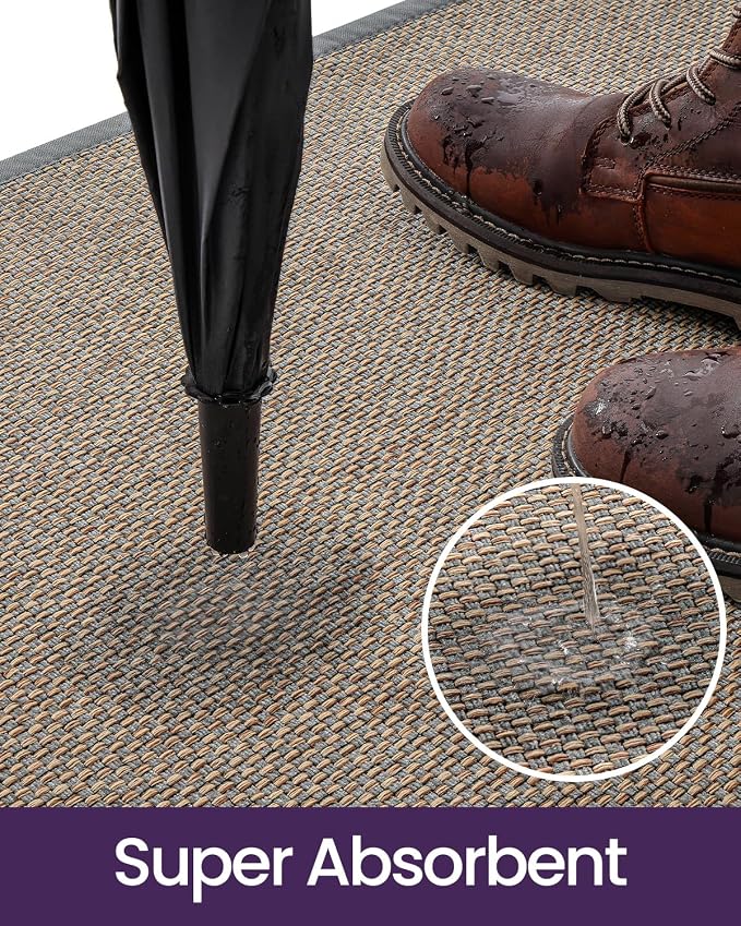 DEXI Ultra Thin Entryway Indoor Door Mat 17x30, Non Slip Rubber Backing Inside - Image 6