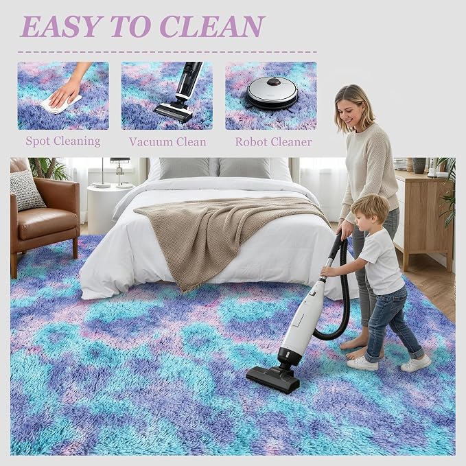 Fluffy 4x6 Area Rugs for Living Room Bedroom: Ultra Soft Shag Rug Non-Slip - Image 8