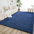 Litanika 9x12 Shag Area Rug for Living Room Bedroom, Dark Blue High Pile Soft by Litanika